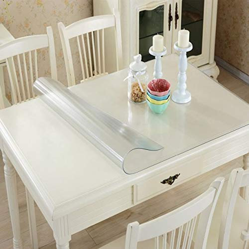 Tischfolie 2mm Transparent - Maß nach Wunsch - Klar Tischdecke Tischschutz Schutzfolie Abwaschbar weich PVC Kunststoffplatte (70x110cm)