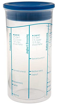 SIDCO Dressingshaker Shaker für Salatdressing Marinaden Soße Schüttelbecher mit Skala