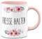 Tassenbrennerei Tasse mit Spruch Fresse halten - Kaffeetasse lustig Bürotasse - Spülmaschinenfest (Rosa)
