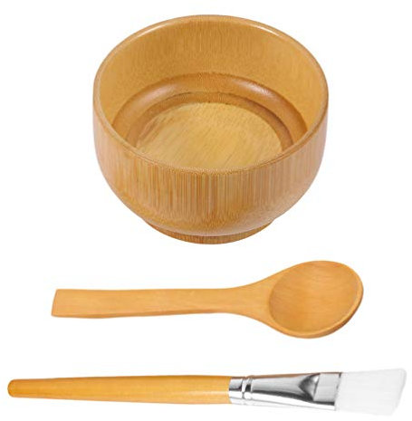 3 Pièces Bol En avec Et Brosse Mignon Petit Visage Soins de La Peau Bol BRICOLAGE Maison Mini Cosmétique Tool Set