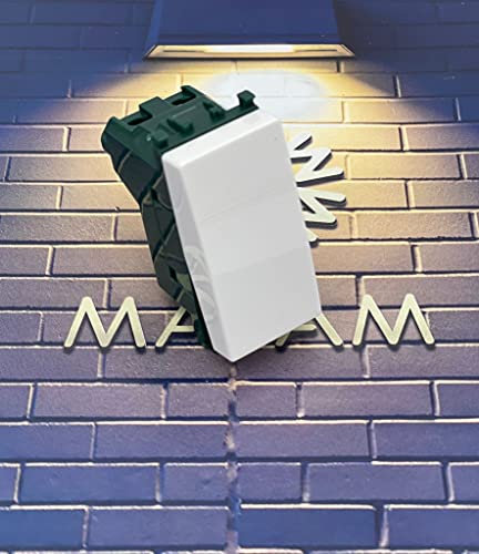 TOT Electric Frutti Compatibili Colore Bianco Per Supporti Originali Materiale Tecnopolimero Vimar Plana Interruttori Prese Shuko Bivalenti (Deviatore)