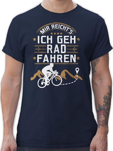 T-Shirt Herren - Radsport - Mir reichts ich GEH Rad Fahren I Geschenk Radfahren Geschenke - XL - Navy Blau - fahrradshirt Fahrrad Biker Shirts Mountainbike Tshirt Radfahrer rädern t - Shirt