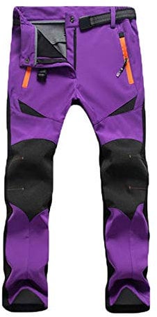WENZHOU Damen Gefüttert Winterhose wasserdicht Winddicht atmungsaktiv warm elastisch Verdickte Softshellhose Berghose Funktionshose Trekkinghose Wanderhose Outdoorhose Herbst Winter
