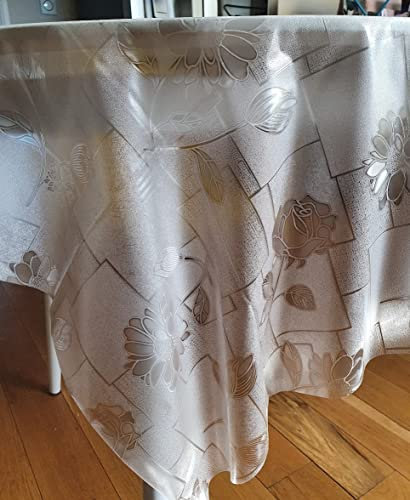 PVC Tischdecke Transparente, Geprüfter Tischschutz, pflegeleicht und abwischbar, Eckig 140 x 180 cm