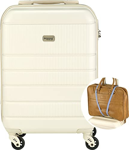 Princess Traveller Florence - Handgepäckkoffer mit Riemen - Creme - S - 55cm
