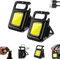 2 ud Linterna Llavero Mini COB LED, Recargable, Magnética con USB, Impermeable con Cuatro Modos de Luz, para Trabajo Multifuncional. Mini Luz de Emergencia, Abrelatas, Reparaciones, Multifuncional