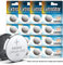 EXTRASTAR Varta Batterie a bottone al litio 3 V Power on Demand CR2032, confezione da 20 pezzi