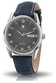 Lip Damen-Armbanduhr, analog, automatisch, mit Lederarmband, 671578, Schwarz