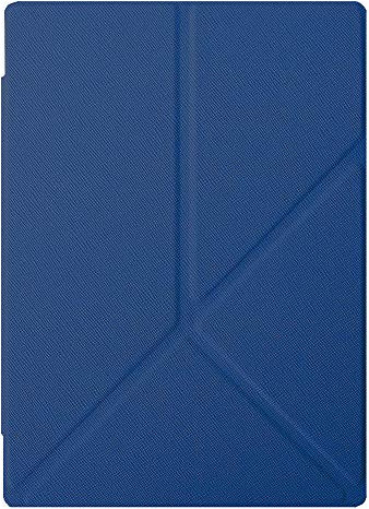 Compatibile con 2016 Kobo Aura One 7.8 Custodia protettiva pieghevole in pelle for e-book Custodia anti-caduta for risveglio intelligente(Dark blue)