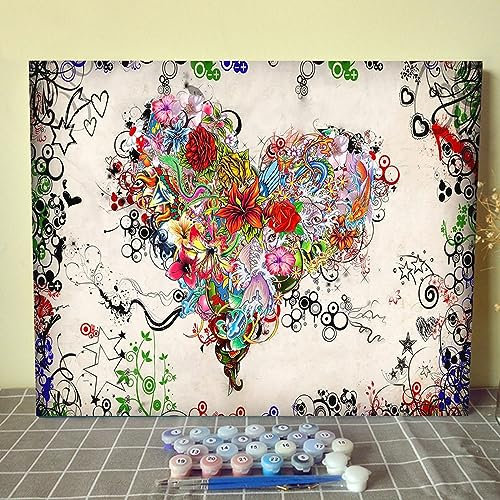 Tucocoo Graffiti Katze DIY Malen nach Zahlen für Erwachsene Banksy Straße Katze DIY Ölgemälde Kits Leinwand mit Acrylfarben Teenager Mädchen Zimmer Kunst 40,6 x 50,8 cm (DIY Rahmen)