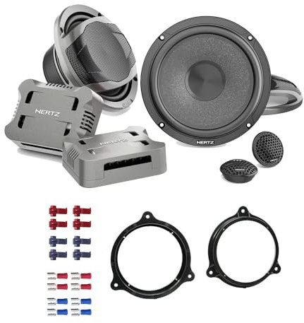 Hertz Auto Lautsprecher 16,5cm CK 165 mit Einbauset passend für Nissan Qashqai (J10) 2007-2014 Türen vorne/hinten 570 Watt 2 Wege Kompo