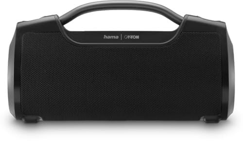 Hama Bluetooth Lautsprecher, Outdoor, 60W (wasserfest IPX6, 12 Stunden Akkulaufzeit, Pro Sound, Powerpack, Bluetooth USB, Musikbox Bluetooth, Partybox Bluetooth, Bluetooth Speaker) schwarz