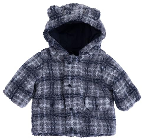 Chicco Giubbino Con Cappuccio, Caldo giubbino invernale con cappuccio staccabile Bimbo 0-24, Grigio, 3 mesi