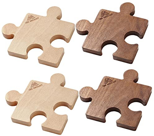 ABOOFAN 4 Stück Puzzle-untersetzer Aus Holz Tasse Pad Bierdeckel Holzuntersetzer Becheruntersetzer Wasserbecher Pads Bauernhaus-trinkuntersetzer Schale Pads Getränkehalter Nussbaum Buche