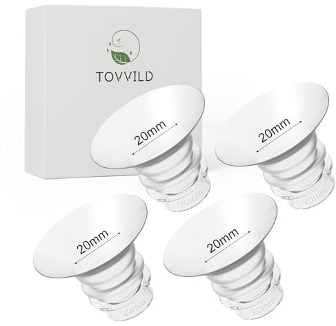 TOVVILD Pump Parts Inserts 20mm 4 Pcs Silicone Inserts for Momcozy S9/S9Pro/S12/S12Pro 24mm Flange, Medela/Willow Wearable Breast Pump Shields, Reduce Nipple Tunnel Down to 20mmmm