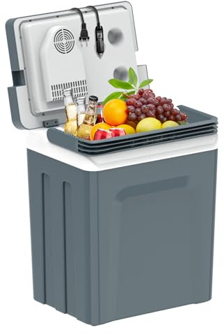 SHAREWIN 12L Electric Cooler & Heater with Handle Portable Vehicle Truck with 110V AC and 12V DV,