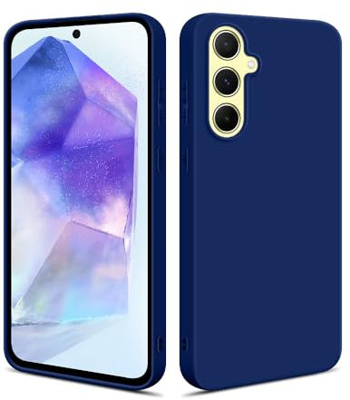 HSP Hülle für Samsung Galaxy A55 5G [Staubabweisend] Handyhülle | Premium TPU Silikon Case Schutzhülle | Kratzfest Stoßfest Fallschutz | Kameraschutz Displayschutz | Passgenau Dünn Matt | Blau