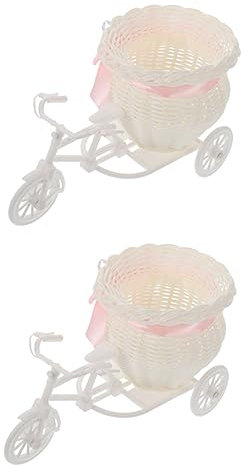 POPETPOP Pot De Fleurs En Rotin Tressé Arrangement Floral Artificiel Décoration Dintérieur Taille Compacte