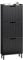 SoBuy Schuhschrank schmal mit 3 Klappen Platzsparender Schuhkipper Hoch Kommode Schuhregal geschlossen Flurschrank für Diele, Flur 50x130x19cm Schwarz FSR177-H-SCH