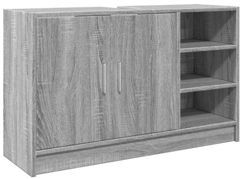 vidaXL Sink Cabinet Grey Sonoma 90x29x55 cm Engineered Wood