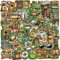 Outdoor-Camping Ausrüstung Aufkleber Outdoor Camping Sticker Set 50 Stücke Niedlich Deko für Auto Laptop Skateboard Fahrrad Moped Motorrad Fahrrad Computer,Geeignet für Erwachsene Kinde