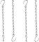 SagaSave 24CM Blumenampel Ketten, Aufhängen Aufhängung Metallkette mit Haken, Garten Blumenkörbe Vogelhäuschen Lampen Ornamente Windspiel Aufhänger (4er Pack, Silber)