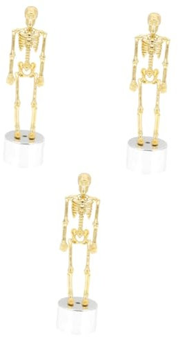 UKCOCO 3stücke Halloween Skelett Tischlampe Farbige Nachtlampe Für Gruselige Dekoration Batteriebetrieben Für Stimmungsvolle Halloween-partys Stilvolle Wohnaccessoires