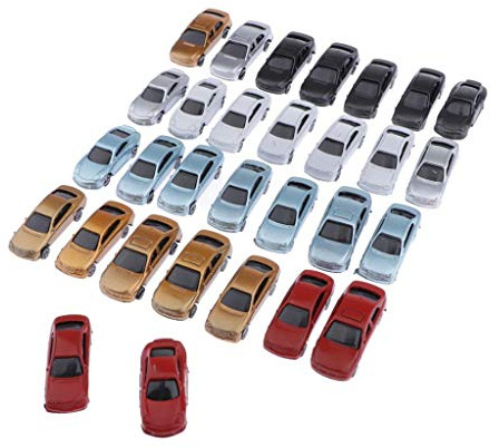 30 Stück Lackierte Modellautos Bauzug Layout HO Maßstab 1:100