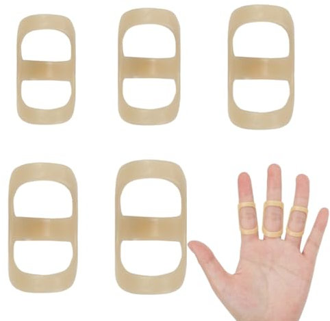 5 Stück Fingerschiene, Arthritis Finger, Fingerschutz Ovale Fingerschiene Kunststoff wasserdicht Mallet-Finger Splint für Schlegelfinge, Fingergelenkschutz, Mallet-Fingerschiene(6,7,8,9,10)