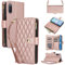 Asuwish Phone Case for Sony Xperia 10 III 3 / Xperia10III 5G with Tempered Glass Screen Protector and Zipper Wallet Cover Card Holder Slot Stand Flip Cell Experia 10III 5G XQ-BT52 Women Men Rose Gold