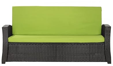 Setgarden® Bankauflage Polyrattan Gartenbank Sitzauflage, Bequeme Sitzauflagen für Gartenbänke – perfekte Auflagen für Ihr Gartensofa oder Ihre Hollywoodschaukel (Limette, 160x60x50 cm)