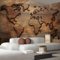 ANALTIRCE Papier Peint Tronc D'Arbre Ancien Panoramique 3D Carte Du Monde Revêtement Murale décoration salon,Chambre Coucher Maison Décoration Intérieure 400×280cm