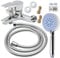 Bath Tap with Shower Head and 1.5m Hose, Modern Bath Shower Mixer Tap, Single Lever Bath Taps with Shower Attachment for Bathroom, 5 Mode Handshower