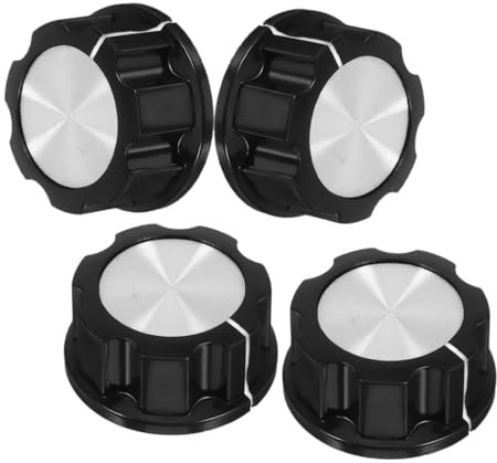 CRILSTYLEO 4 Pz interruttore d dell'albero di sostituzione della friggitrice ad aria manopole di ricambio per piano cottura manopole del piano cottura AbS Black
