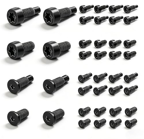 Ring Doorbell Replacement Security Screws, 4 Sets Black Torx Head Fastener Kit