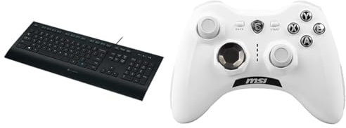 Logitech K280e Pro Kabelgebundene & MSI Force GC30 V2 White Kabelloser
