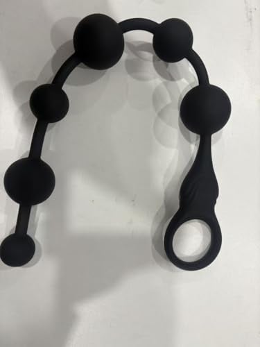 Vibrating Anal Beads Anal Toys, SMAM 12″ Insertable Silicone Long Butt Plug Prostate Massager with 10 Vibration Modes 3 Motors 6 Beads, Adult Toys Anal Trainer Sex Toy Sex Toys for Men Women Couples
