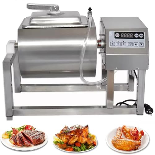 Vakuum Tumbler 18 Liter Volumen Kommerzielle Vakuum Marinator Zum Schonend Mischen,Marinieren,Einsalzen Und Poltern Von Fleisch Unter Vakuum,Bidirektionale Rotation