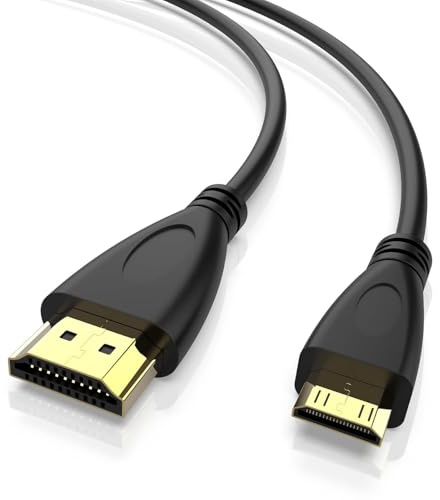 Toxaoii Câble mini HDMI vers HDMI pour appareil photo vers moniteur TV compatible avec Canon PowerShot ELPH EOS Rebel DSLR SL1 SL2 T1i T2i T3 T3i T4i T5 T5i T6 T6i T6S T7 T7i et autres (300 cm)