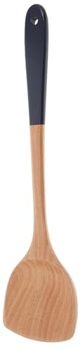 GARVALON Espátula de madera de haya para wok, 39 cm, con mango cómodo, ligera, antiadherente, para sartenes y cocina doméstica
