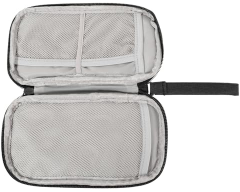 Générique Pochette de Rangement Petite Taille Noire pour Écouteurs et Câbles USB Organisateur Électronique Portable en Tissu Oxford Fermeture Éclair Étui Pratique pour Accessoires de