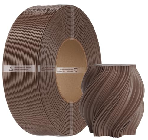 Creality CR Refill PETG 3D Printer Filament 1.75mm, Glossy Translucent Finish, +/-0.02mm Accuracy, Fits Most 3D Printer (Brown)
