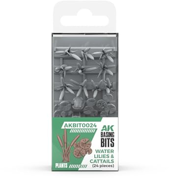 AK RESIN AKBIT0024 WATER LILIES & CATTAILS (24pcs)
