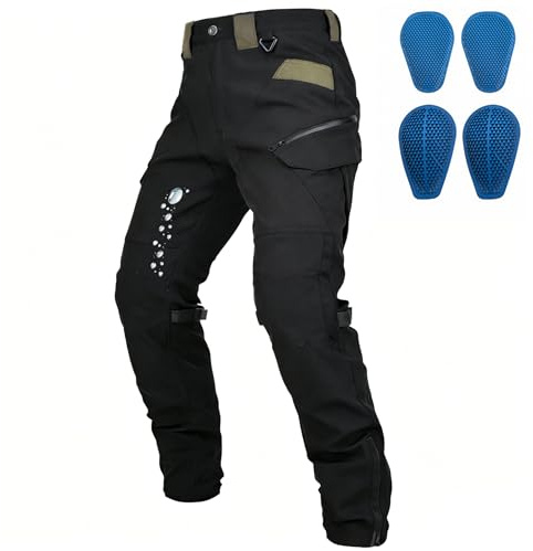 VOLERO® Motorradhose Herren aus 100% Polyester mit Stretch, Urban Bikerhose für Alltag, Pendeln & Touring, 4-Saison