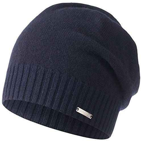 GIESSWEIN Cashmere Beanie Schwarzenstein - Kaschmir Mütze, Damen & Herren Haube, Unisex Longbeanie, Dünne Strickmütze, Leichte, warme, atmungsaktive & Bequeme Wintermütze