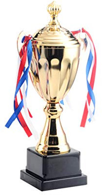 LIOOBO trophée Grande Coupe trophée trophée en métal pour compétitions de Tournois Sportifs Honore 39cm