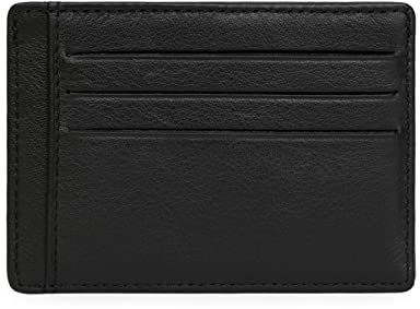 Hexagona - Porte-Cartes - Compatible Cartes de crédit - pour Homme - Collection Soft - Noir - en Cuir