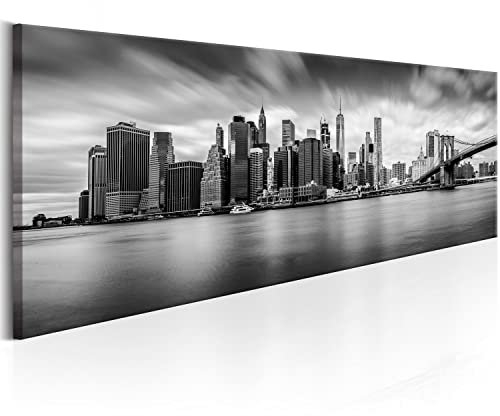 murando Acrylglasbild Panorama 120x40cm 1 Teilig Wandbild auf Acryl Glasbilder Kunstdruck Moderne Acrylglas Platte Wanddekoration Geschenke Heimdekoration Glasbild New York Stadt City NY d-B-0154-k-a