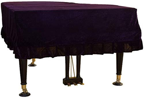 Pevfeciy Klavierabdeckung für Klavier, Klavierabdeckung aus goldenem Samt, Staubschutzhülle für Klavier mit 88 Tasten