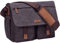 VASCHY Bolso Hombre Bandolera,Maletín Hombre para Portátil 14 Pulgadas Bolso Mensajero Lona Encera Bolsa Bandolera Ordenador Impermeable con Bandolera Acolchada (Gris Oscuro-14 Pulgadas)